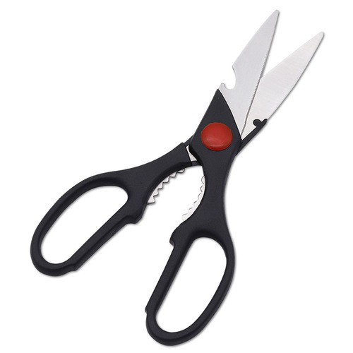 Manufacturer wholesale stainless steel 9140 kitchen scissors, walnut clipping bottle cap scissors, kitchen multi-purpose scissors