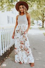 2020速卖通亚马逊独立站欧美女装新款印花口袋长款连衣裙