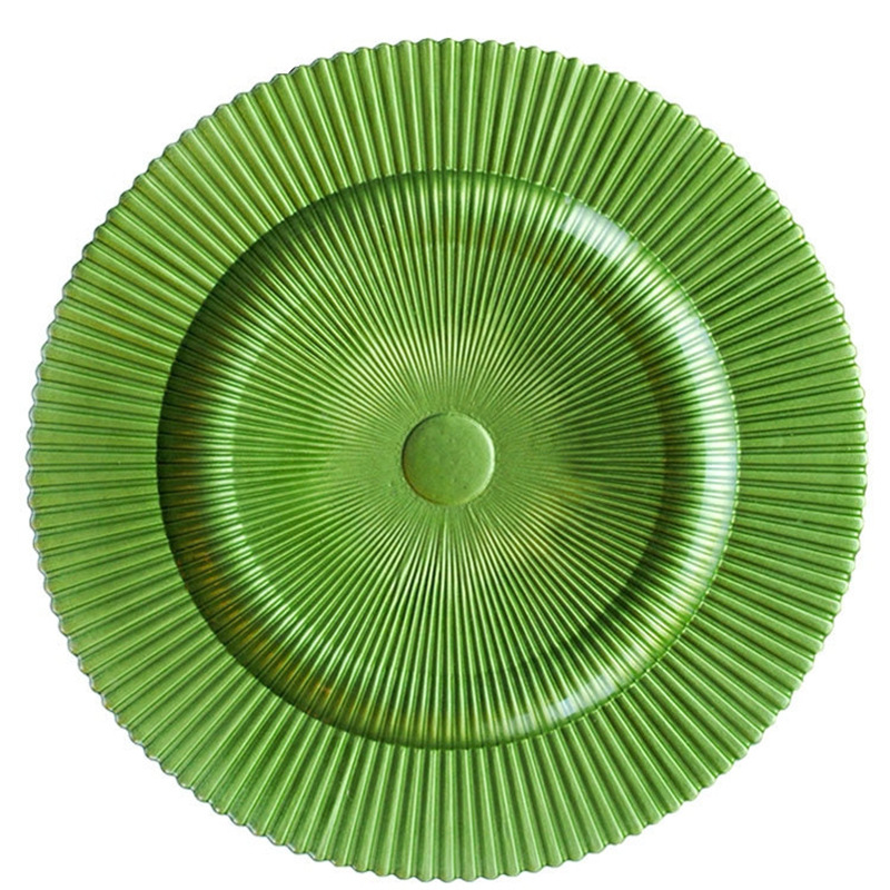 家居酒店样板房创意餐具12.5寸玻璃平盘水果盘沙拉盘厂家直售批发|ms