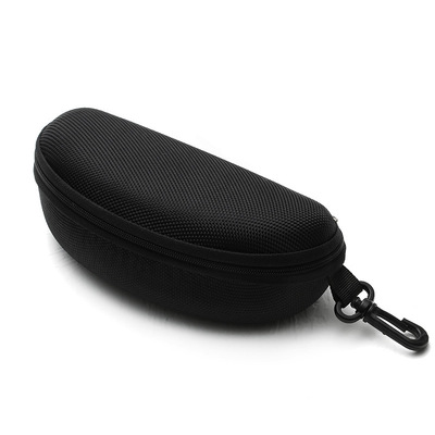 2020便捷黑色墨镜盒 抗压平光镜眼镜盒 拉链盒挂钩太阳眼镜盒通用|ms