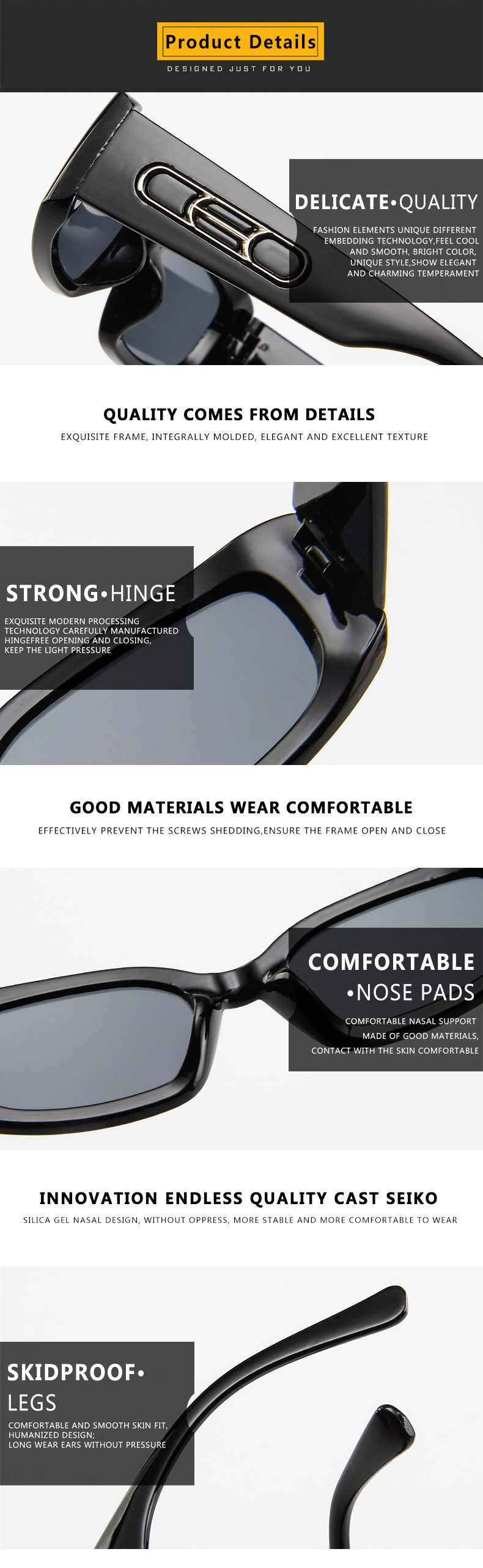 50g Weight Full Frame Glasses Structure Sunglasses, Glasses Classification UV400 Protection, Resin Lens Material Oval Frame Glasses Style Casual, Holiday, Outdoor Occasion Glasses Pattern Women's, Adults, Unisex Gender Fashion Style White, Transparent, Yellow, Black Color Fashion Glasses UV400 Protection Resin Oval Frame Full Frame Women's Sunglasses 11
