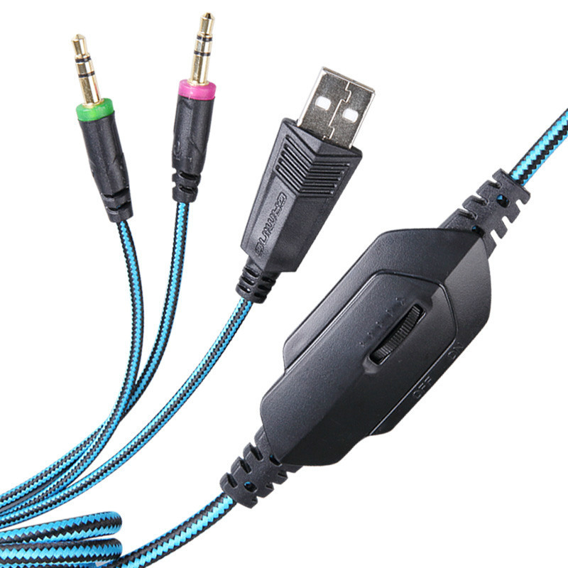 因卓G2000二代头戴式电脑游戏耳机有线耳机动圈发光电竞耳机批发