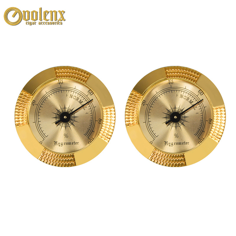 雪茄盒45mm金属温湿度计仪表 精准温控仪 厂家批发指针式温湿度表