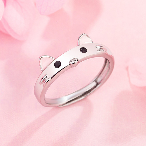 Korean version of the new zodiac year mouse ring for girls, cute little mouse ring, index finger ring, fashion jewelry