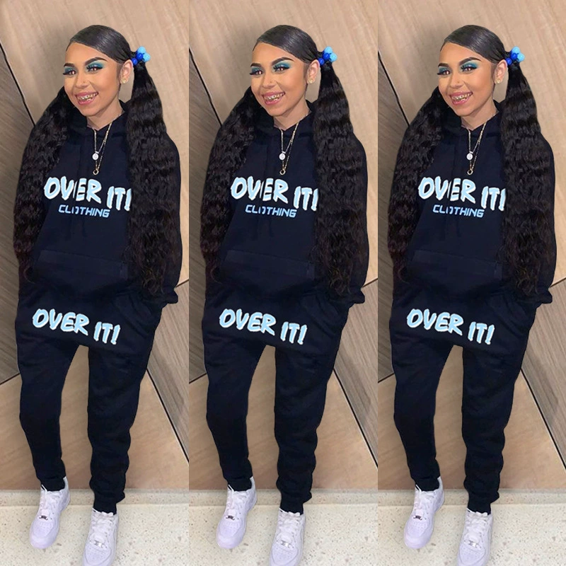 G8102 2021 Европейская и американская женская новая независимая станция Amazon, модный спортивный костюм из двух частей для отдыха