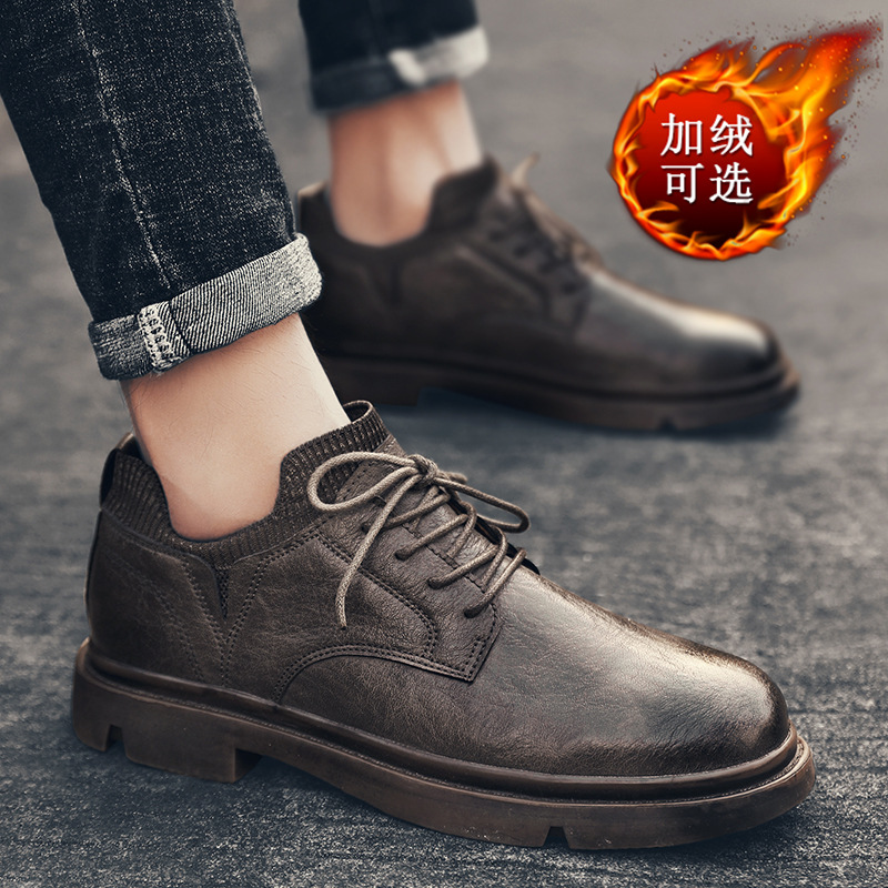 Leather shoes men's business formal wear...