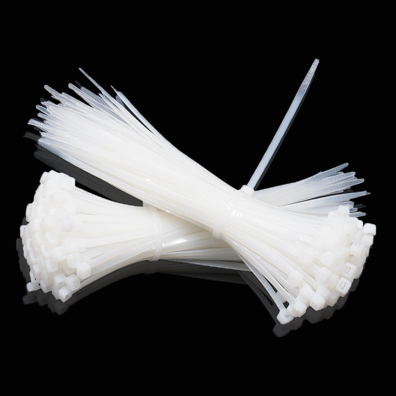 Auto-bloqueo de la atadura de cables retardante de llama perro estrangulado fácil de tirar de plástico negro blanco estándar de fábrica 4*200 nylon atadura de cables