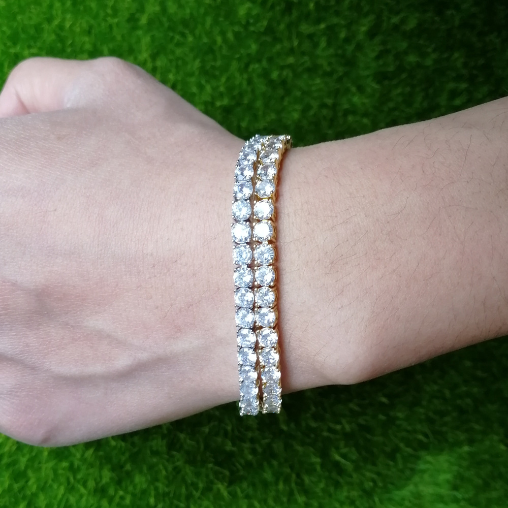 Mode Couleur Unie Le Cuivre Placage Incruster Zircon Bracelets 1 Pièce display picture 5