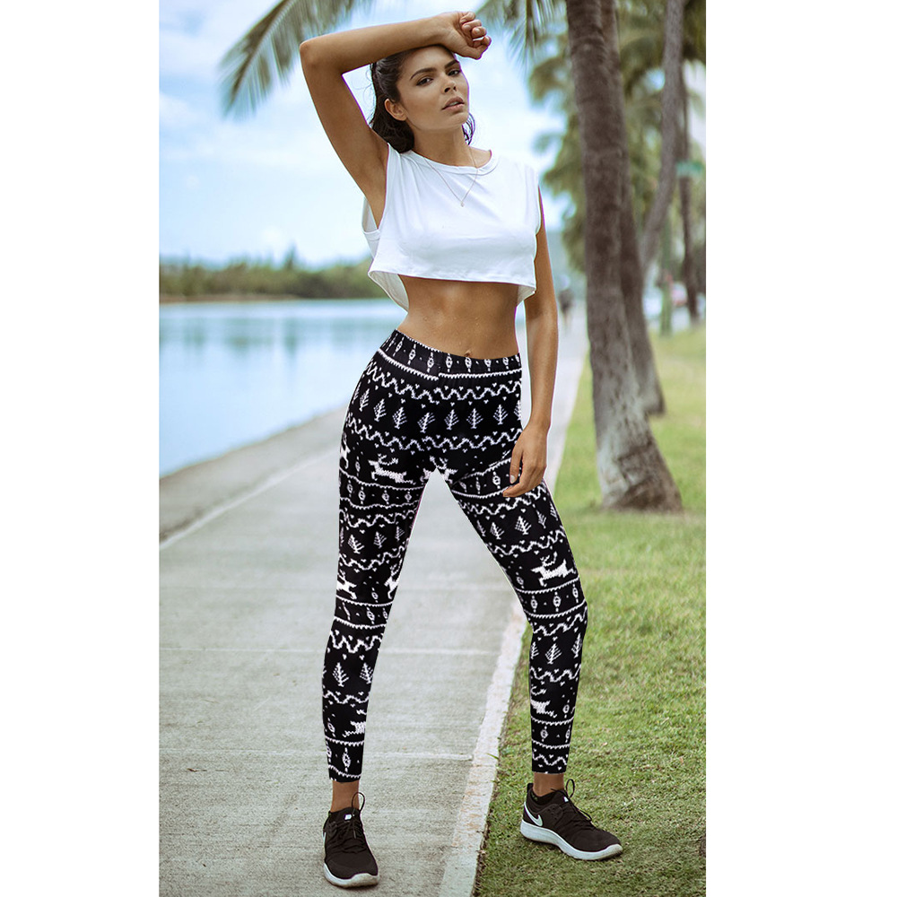 women s Christmas yoga pants nihaostyles clothing wholesale NSHYG72679