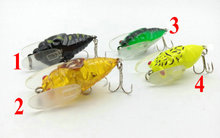 Lifelike Cicada Fishing Tackle Lures, Artificial Freshwater Swimming Bait Crankbaits