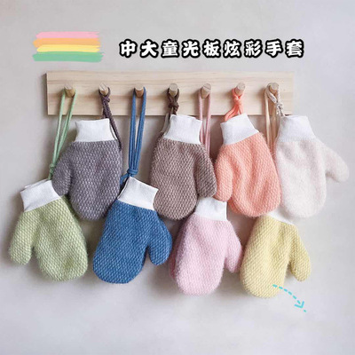 lovely baby glove winter children glove winter Children Child thickening Plush men and women Autumn and winter keep warm