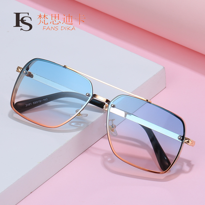 2020新款时尚太阳镜女士驾驶墨镜街拍遮阳眼镜金属太阳眼镜女1842