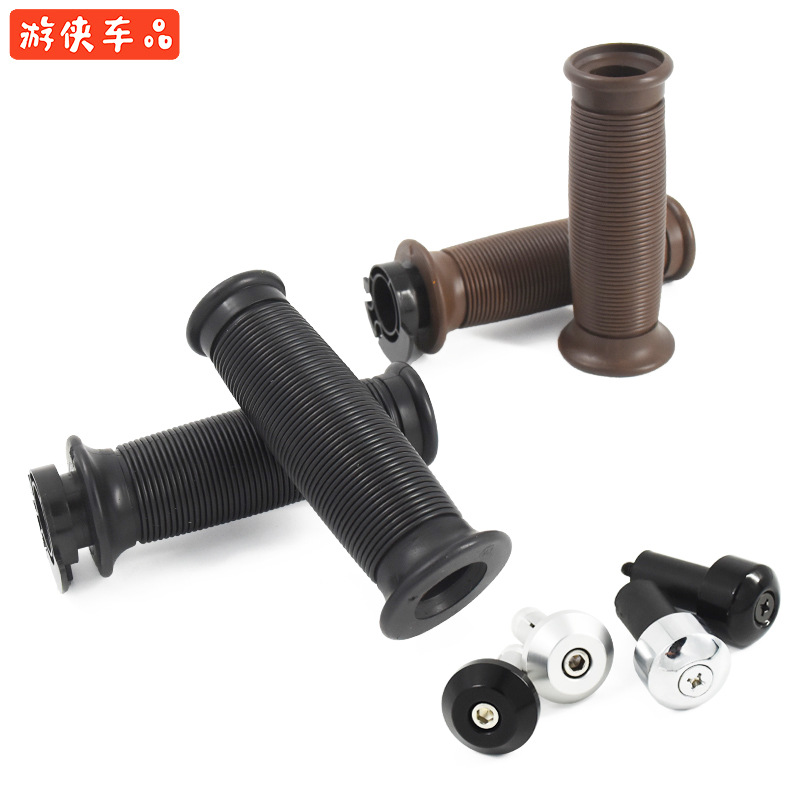 遊俠CG.GN.天俊複古摩托車改裝通用22mm手把膠手把套車把套握把