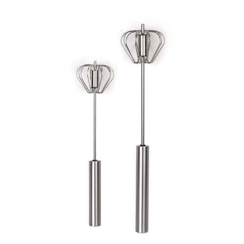Stainless steel semi-automatic egg beater rotating cream egg mixer household manual egg beater baking tool