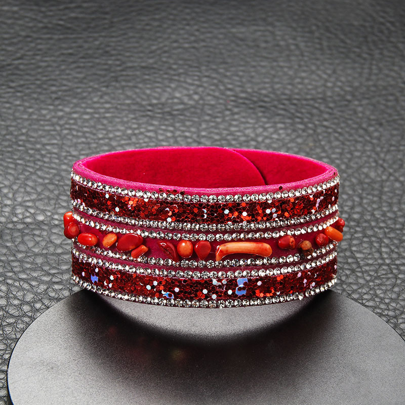 Fashion irregular colorful crystal gravel bracelet