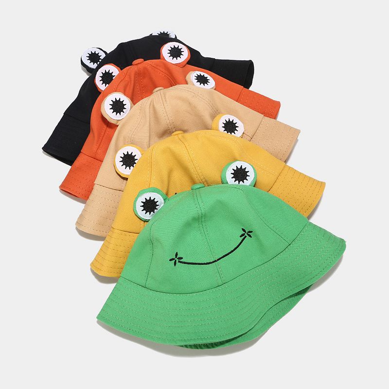 Kid's Women's Cute Frog Wide Eaves Bucket Hat display picture 4