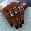 European and American diamonds 8 -character rings Beach wind king avatars star Moon multi -piece set rings