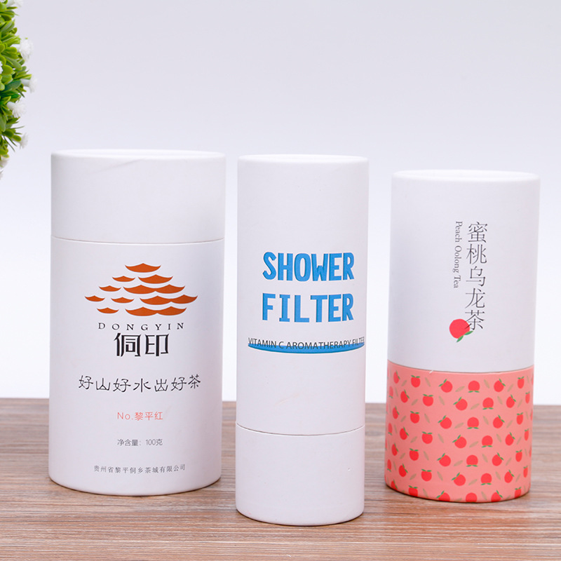 牛皮茶叶包装纸罐定制 化妆品纸罐 茶叶罐圆筒罐通用纸筒包装定制