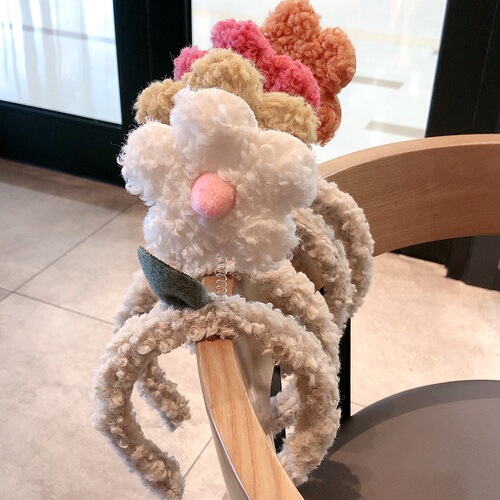 Lamb plush flowers give you a small red flower headband cartoon cute hair accessories small flower hairband headband hair accessories