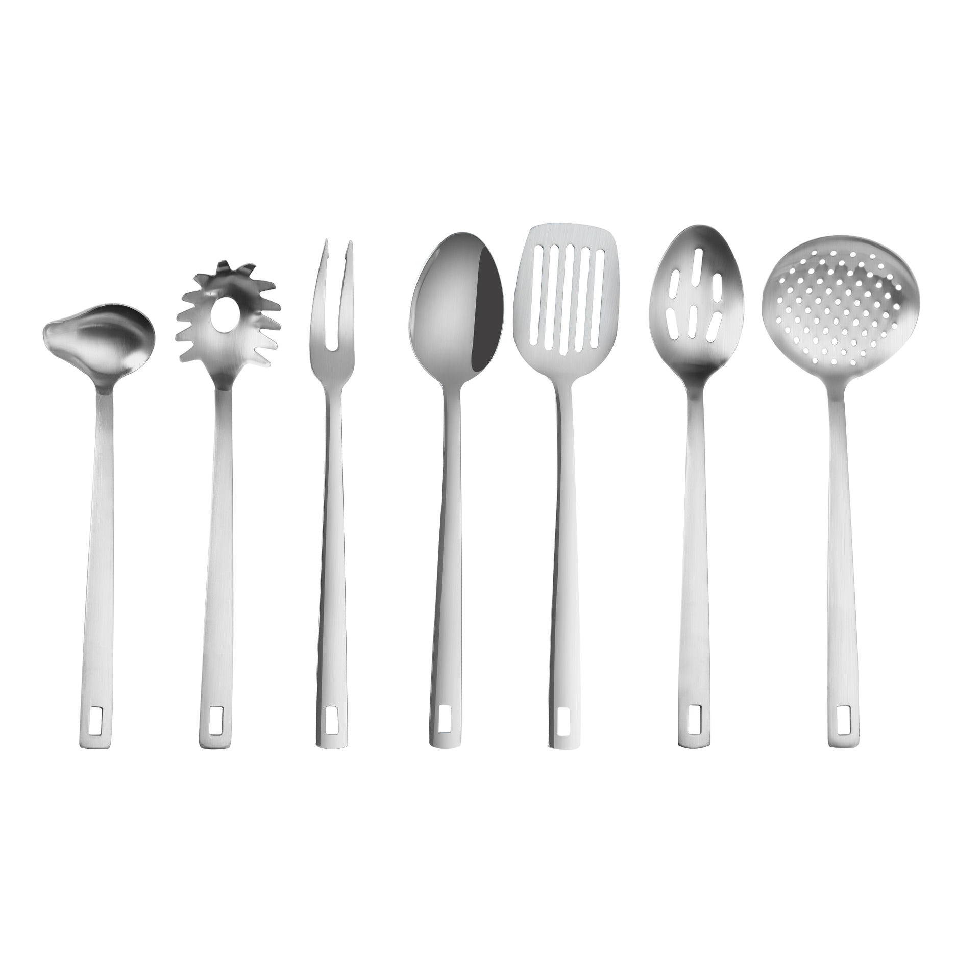 Stainless Steel Kitchen Utensils Set With Titanium Coated Finish_voghion.com
