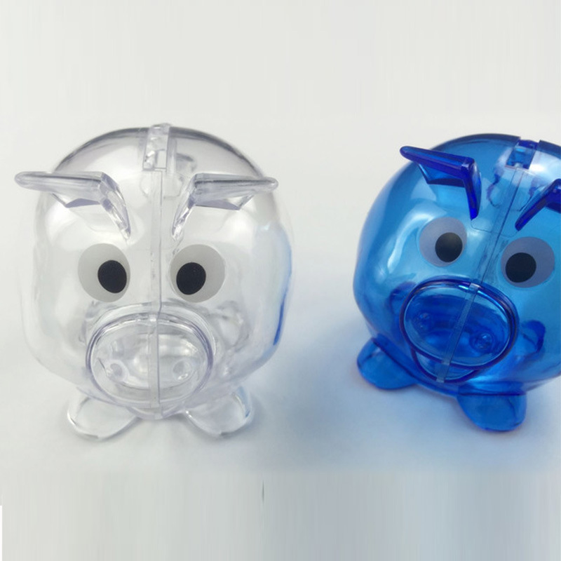 塑料小猪储蓄罐展会礼品商务礼品广告礼品丝印uv激光logo定制|ru