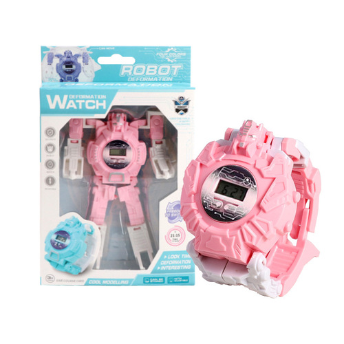 Creative children's deformable electronic watch telescopic cartoon King Kong robot toy student gift student gift