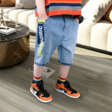 Детские летние шорты, тонкие джинсовые штаны для мальчиков, повседневные брюки, в западном стиле, в корейском стиле