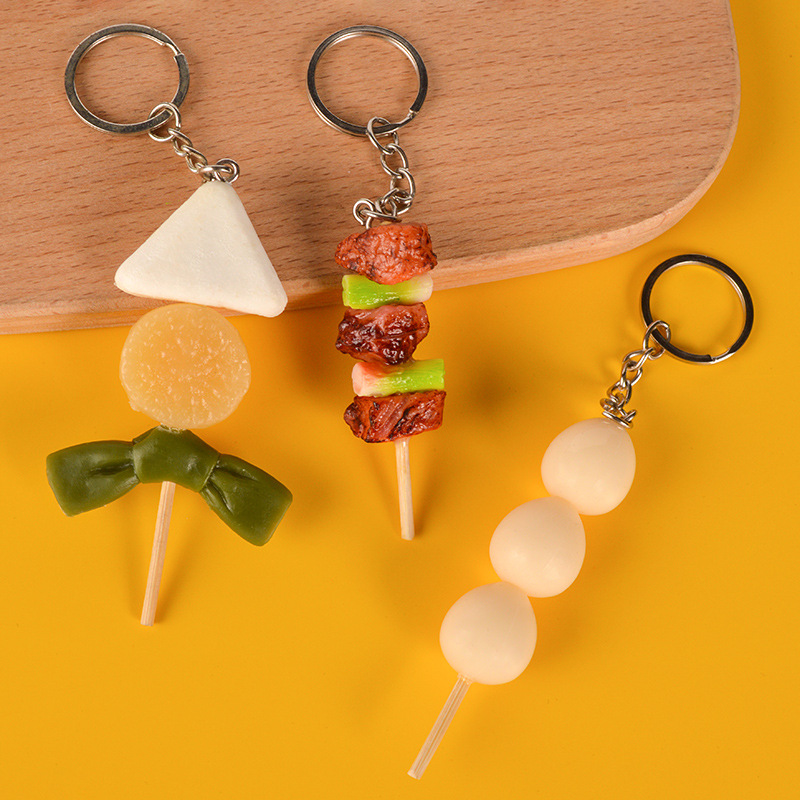 Cute Funny Food Pvc Unisex Bag Pendant Keychain display picture 1