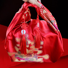 女方陪嫁中式包袱布结婚庆高档刺绣包袱皮大号喜盆包裹布新娘用品
