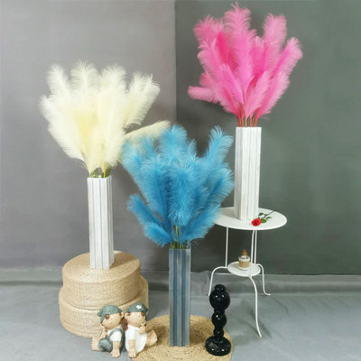 大芦苇花束仿真假花落地客厅干花摆件狗尾巴草水晶草餐桌装饰摆设|ru