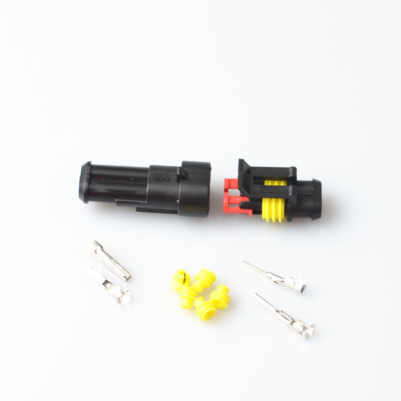 自動車防水コネクタ2p 2穴2線hidプラグソケットオスメス防水コネクタ電線継手