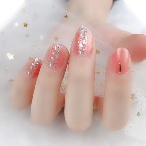 Zhengxiang Internet celebrity waterproof nail art stickers 3D color diamond nail art stickers for pregnant women can use diamond nail stickers full stickers