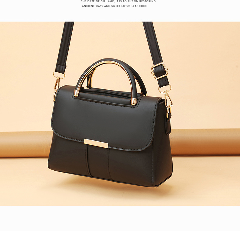 All Seasons Season Women'S Gender Women's Medium Pu Leather Solid Color Fashion Square Flip Cover Crossbody Bag