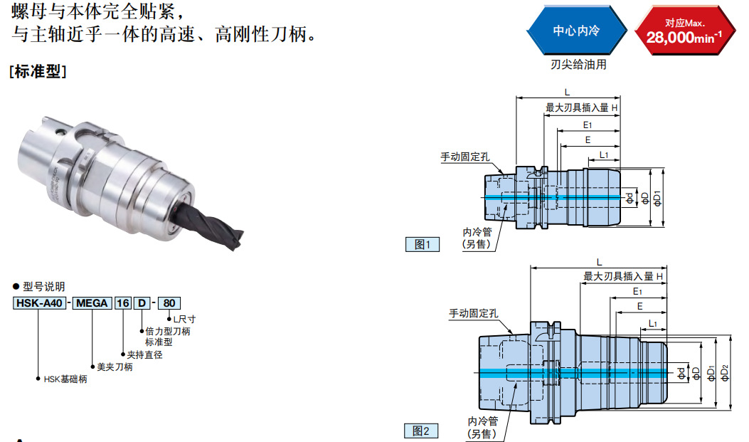 HSK强力刀柄 BIG强力刀柄HSK A63 HMC32 110重切削专用刀柄-阿里巴巴