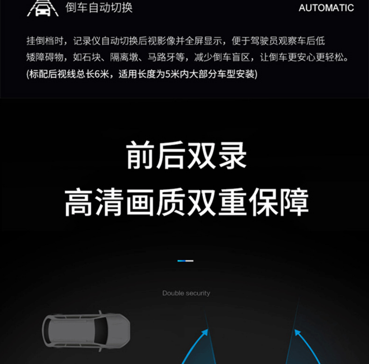 New private model 4.5 inch rearview mirror driving recorder HD 1080P front and rear double lens reversing Image wholesale