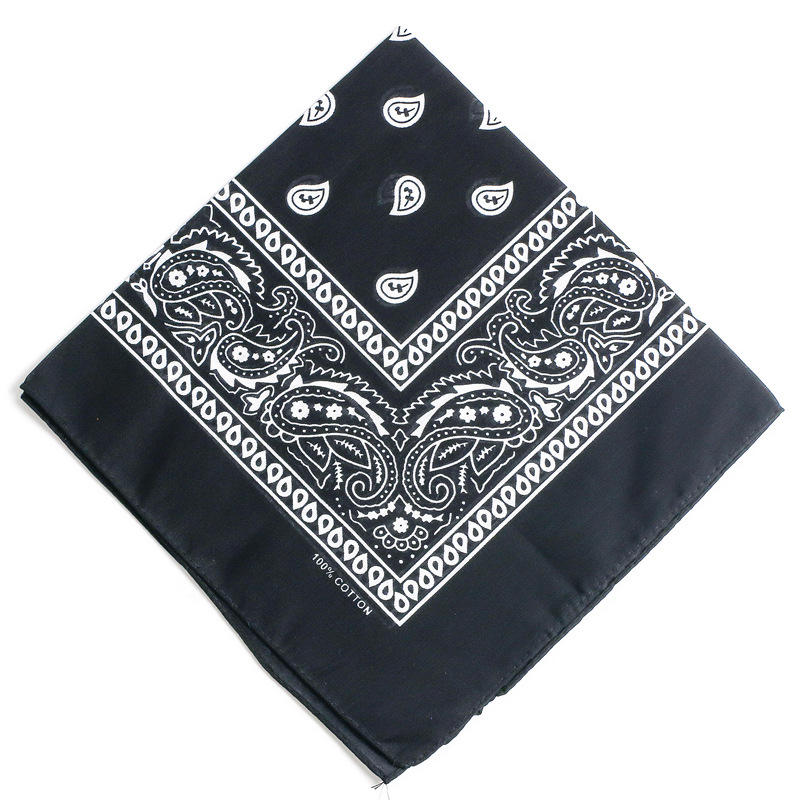 Bandanas directas de fábrica transfronteriza Paisley multifuncional de anacardo flor cuadrada bufanda de algodón deportes al aire libre