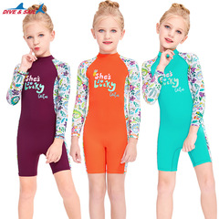 DIVE&SAIL new children's swimsuit sun protection one-piece swimsuit beach long-sleeved quick-drying snorkeling diver wetsuit