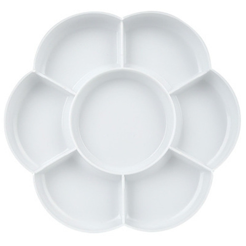 Zhongsheng Double-Layer Large Color Palette Watercolor Paint Palette 7-Grid Covered Plum Color Dish Thick and Durable