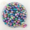 There are holes gradients like pearl ABS straight -hole colorful mermaid pearl two -color pearl 6mm 8mm