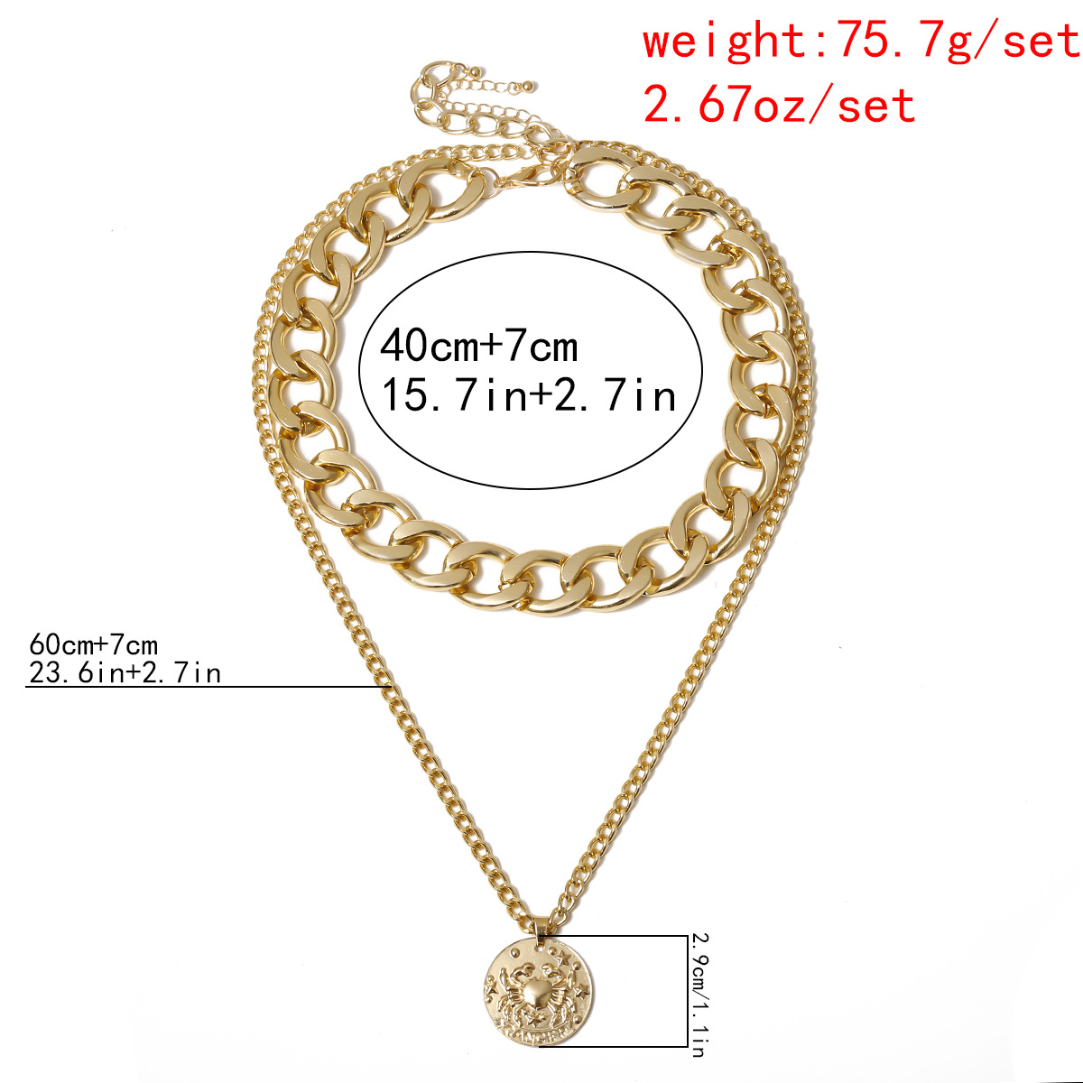 New Fashion Simple Ethnic Style Multi-layer Letter Pendant Set Necklace For Women Wholesale display picture 12