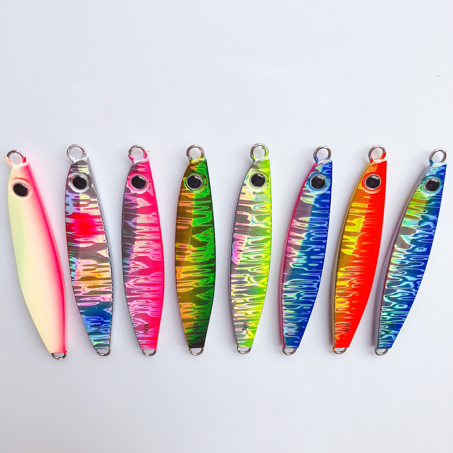 8 colors Sinking Jigging Fishing Lures Metal Spoons Fresh Water Bass Swimbait Tackle Gear