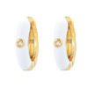 Enamel, earrings, fashionable zirconium, European style, wholesale