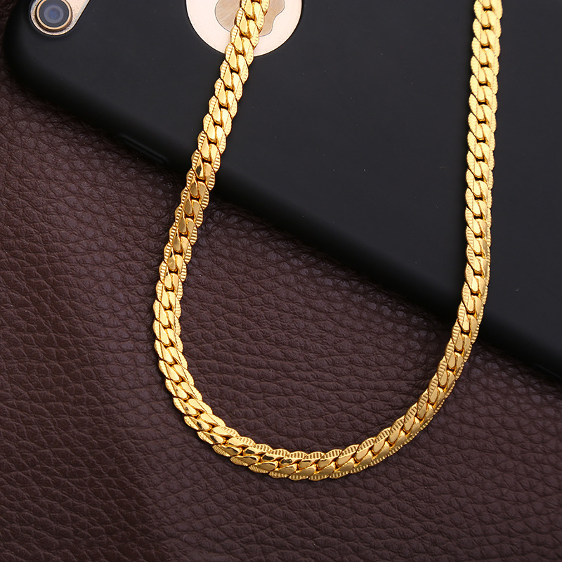 Collier en or galvanisé de 5 mm, bijou tendance_voghion.com
