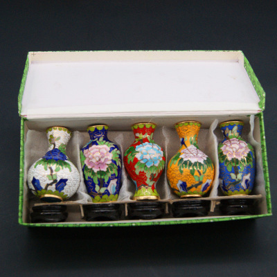 Orthodox school Beijing Old goods Cloisonne vase manual draw make Collection Home Decoration gift