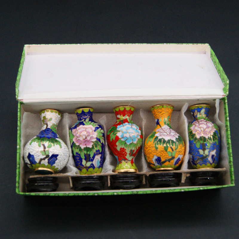 Orthodox school Beijing Old goods Cloisonne vase manual draw make Collection Home Decoration gift