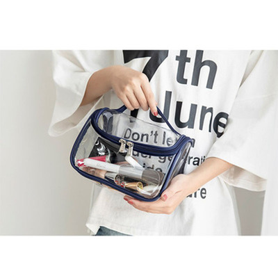 简约防水大容量健身洗漱包透明化妆包女洗浴洗澡包旅行便携收纳包