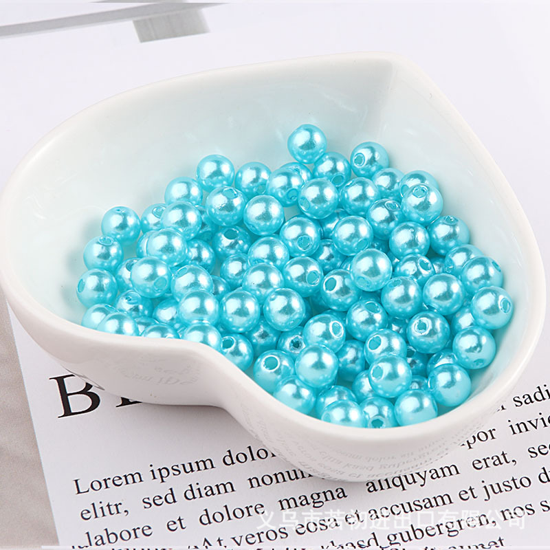 3-10mmカラーピアスabsパールミックスdiy手作りビーズブレスレットアクセサリーアクセサリーホワイトベージュ