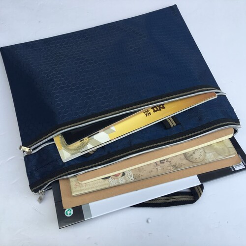 Customized B4 file bag, thickened canvas waterproof file bag, double-layer zipper portable information bag, file bag, conference bag