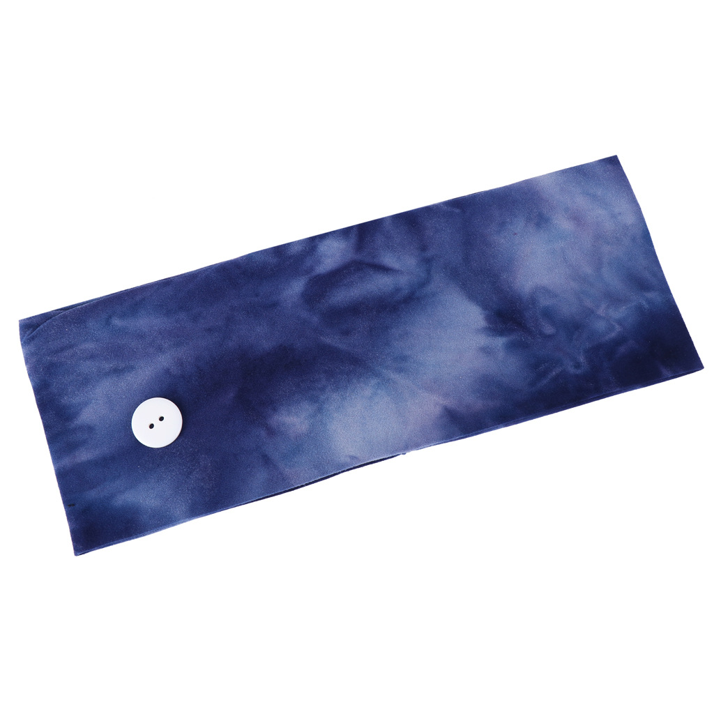 Korean Tie-dyed Cotton Button Anti-leaf Soft Yoga Sports Elastic Headband Wholesale Nihaojewelry display picture 4