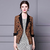 Zhili Suit Jacket Women short fall 2020 new small seven point sleeve waist slim skirt leopard print suit